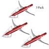 Bloodsport Gravedigger Extreme 4-Blade Hunting Hybrid Mechanical Broadhead with Cut-on-Contact Tip - 100 Grains | 2.25" Cutting Diameter | 3 Pack view 2