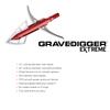 Bloodsport Gravedigger Extreme 4-Blade Hunting Hybrid Mechanical Broadhead with Cut-on-Contact Tip - 100 Grains | 2.25" Cutting Diameter | 3 Pack view 3