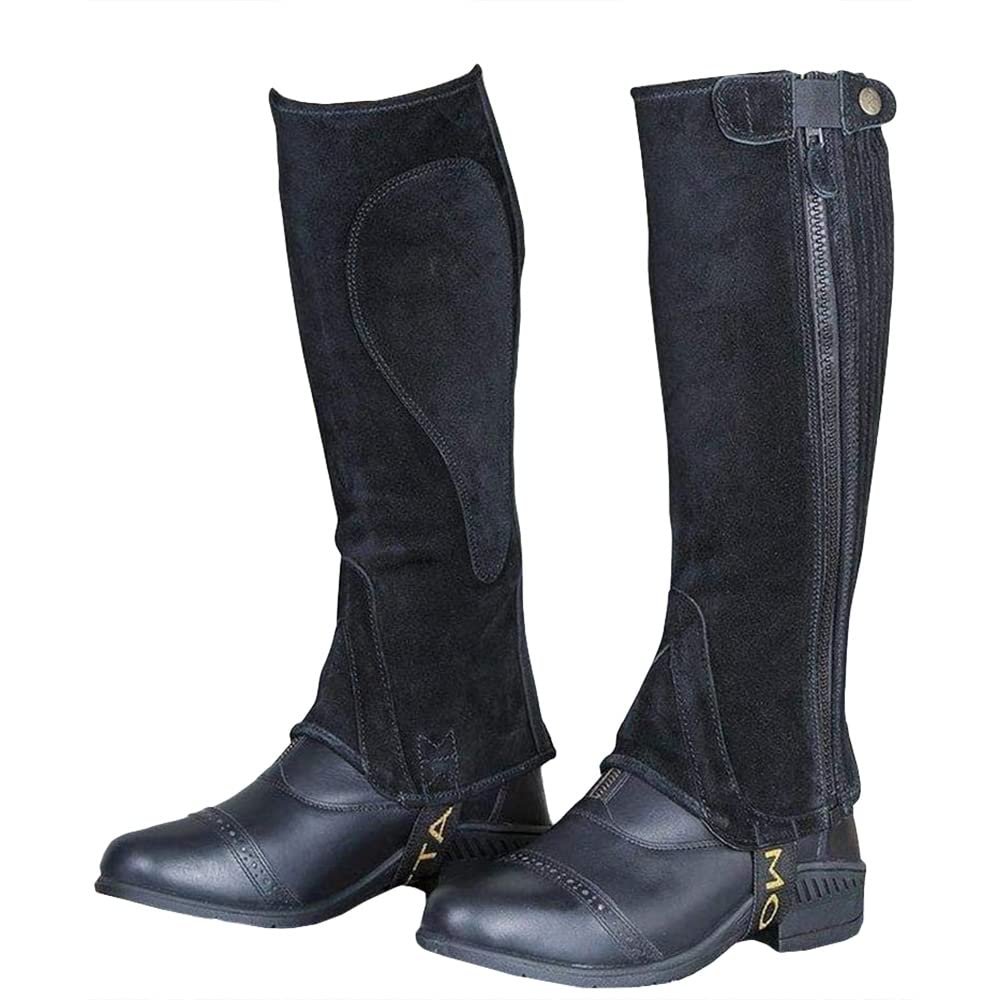 Shires Moretta Suede Half Chaps - Adult (Black, Short Large)