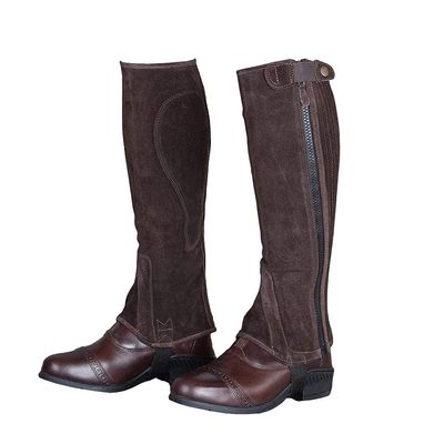 Shires Moretta Suede Half Chaps - Adult (Brown, XX-Large)