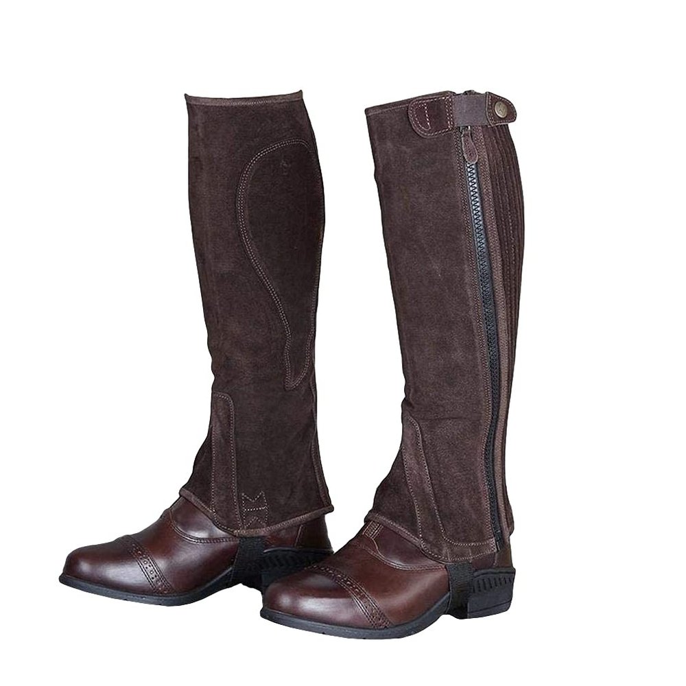 Shires Moretta Suede Half Chaps - Adult (Brown, XX-Large)