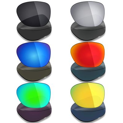 Mryok 6 Pairs Polarized Replacement Lenses for Oakley Overtime Sunglass - Stealth Black/Fire Red/Ice Blue/Silver Titanium/Emerald Green/24K Gold