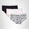 Calvin Klein Kids Girls' Modern Cotton Hipster Underwear 3-Pack, Leo Heather/Crystal Pink/Black, X-Large view 4