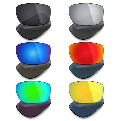 Mryok 6 Pairs Polarized Replacement Lenses for Oakley Dispute Sunglass - Stealth Black/Fire Red/Ice Blue/Silver Titanium/Emerald Green/24K Gold