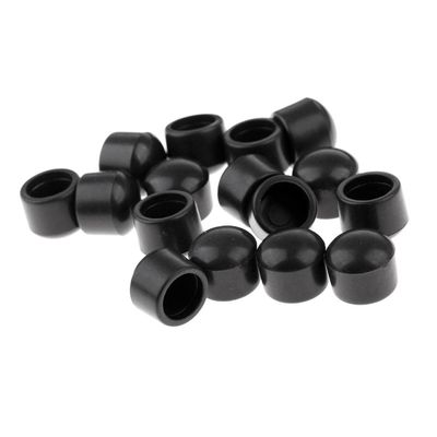 SM SunniMix Set 16 Rubber End Caps Replacement for 5/8 Inch Foosball Table Rods, Black