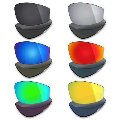 Mryok 6 Pairs Polarized Replacement Lenses for Wiley X Jake Sunglass - Stealth Black/Fire Red/Ice Blue/Silver Titanium/Emerald Green/24K Gold