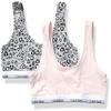 Calvin Klein Kids Girls' Modern Cotton Bralette 2-Pack, Ck Leo Heather/Crystal Pink, Medium view 1