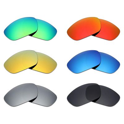 Mryok 6 Pairs Polarized Replacement Lenses for Wiley X Brick Sunglass - Stealth Black/Fire Red/Ice Blue/Silver Titanium/Emerald Green/24K Gold