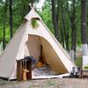 Dream House Three-Season Cotton Canvas Camping Pyramid Tent for 2~3 Person view 1