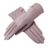 Summer Women Sunscreen Gloves Cotton Breathable Women Gloves Driving UV Gloves (Pale Mauve-dots) view 1
