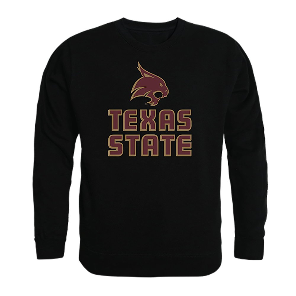 W Republic Texas State Bobcats College Crewneck Pullover Sweatshirt, Adult Unisex, Black, XX-Large - NCAA Officially Licensed Apparel