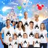 Natural Underwear Family Trip #1 Castle V Neck T Shirts Magic Kingdom Family Matching Tees Men Women Youth White T-Shirts Girls Medium view 2