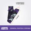 Legend XT320 Archery Quivers - Left Handed Nylon Hip Quivers with 3 Arrow Tube Cases for Target Shooting - Adjustable Waist Belt, T-Slot, Compartments for Accessories, Tools, Release Tab - Purple view 3