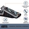 Legend XT320 Archery Quivers - Left Handed Nylon Hip Quivers with 3 Arrow Tube Cases for Target Shooting - Adjustable Waist Belt, T-Slot, Compartments for Accessories, Tools, Release Tab - Grey view 4