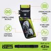 LEGEND XT420 Arrow Quiver - Quiver Arrow Holder, Archery Quiver with 3 Arrow Tube, Durable Nylon Hip Quivers with Multiple Pockets for Archery Accessories, Score Card & Tools - Left Handed, Green view 2