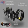 VIPER Archery Sidewinder Compound Bow Sight - Made in USA - Machined Aluminum - Bright Fiber-Optic Single Pin, Toolless Quickset Gear-Drive Elevation Adjustment, 0.010 Pin view 3