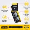 LEGEND XT420 Arrow Quiver - Quiver Arrow Holder, Archery Quiver with 3 Arrow Tube, Durable Nylon Hip Quivers with Multiple Pockets for Archery Accessories, Score Card & Tools - Left-Handed, Yellow view 2