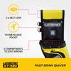 LEGEND XT420 Arrow Quiver - Quiver Arrow Holder, Archery Quiver with 3 Arrow Tube, Durable Nylon Hip Quivers with Multiple Pockets for Archery Accessories, Score Card & Tools - Left-Handed, Yellow view 3