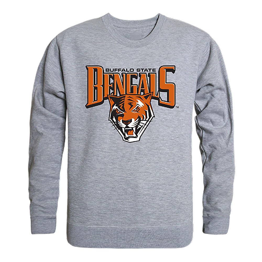 W Republic Buffalo State College Bengals Game Day Crewneck Sweatshirt Heather Grey X-Large