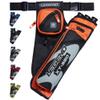 Legend XT320 Archery Quivers - Left Handed Nylon Hip Quivers with 3 Arrow Tube Cases for Target Shooting - Adjustable Waist Belt, T-Slot, Compartments for Accessories, Tools, Release Tab - Orange view 1