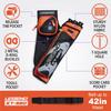 Legend XT320 Archery Quivers - Left Handed Nylon Hip Quivers with 3 Arrow Tube Cases for Target Shooting - Adjustable Waist Belt, T-Slot, Compartments for Accessories, Tools, Release Tab - Orange view 2
