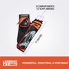 Legend XT320 Archery Quivers - Left Handed Nylon Hip Quivers with 3 Arrow Tube Cases for Target Shooting - Adjustable Waist Belt, T-Slot, Compartments for Accessories, Tools, Release Tab - Orange view 3