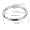 Auspichoice Marine Grade 316 Stainless Steel Key Ring Key Chain Heavy Duty Keychain Split Ring Connector for Scuba Gear BCD Attachment (20mmx5+30mmx5) view 2