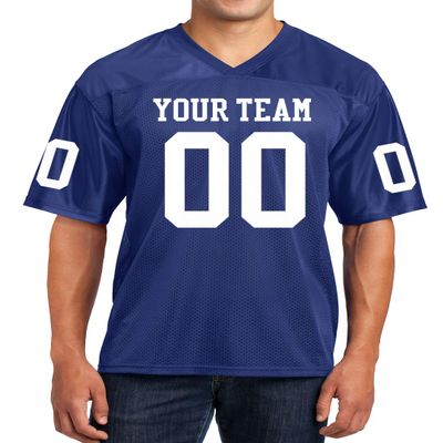 Custom Football Replica Team Jersey (XXX-Large, Royal Blue)