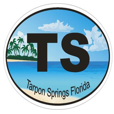 Magnet Tarpon Springs Florida Oval Vinyl Magnetic Bumper Sticker Decal D1178 5"