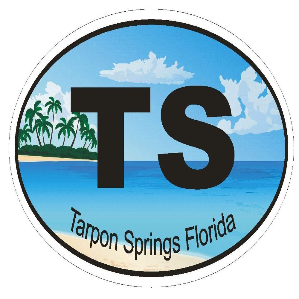 Magnet Tarpon Springs Florida Oval Vinyl Magnetic Bumper Sticker Decal D1178 5"
