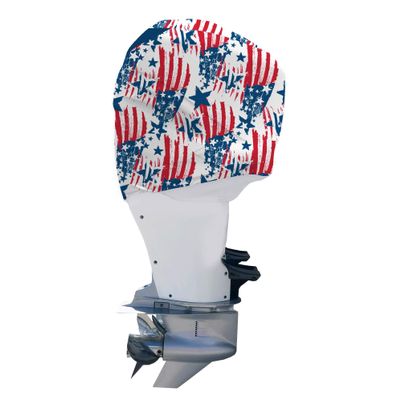OUTERENVY American Patriot Outboard Motor Cover for Suzuki DF 150-200 HP (Pre-2018) | Made in USA to Stay on While You Run! | 115A