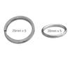 Auspichoice Marine Grade 316 Stainless Steel Key Ring Key Chain Heavy Duty Keychain Split Ring Connector for Scuba Gear BCD Attachment (20mmx5+Flat 25mmx5) view 1