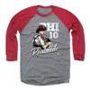 500 LEVEL J.T. Realmuto 3/4 Sleeve T-Shirt (Baseball Tee, Medium, Red/Heather Gray) - J.T. Realmuto Team W WHT view 1