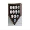 flag connections 12 Baseball Display Case Holder Cabinet-UV Protection and Lock -Mahogany Finish view 1