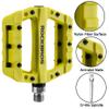 RockBros Lightweight Mountain Bike Pedals Nylon Fiber Bicycle Platform Pedals for BMX MTB 9/16" (Green) view 4