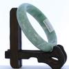 2.35"(59.7mm) China Certified Grade A Nature Hisui Jadeite Jade Light Green Women's Bangle Bracelets 9394 view 3