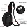 Novemkada Tactical Shoulder Bag,1000D Outdoor Military Molle Sling Backpack Sport Chest Pack Daypack Bags for Camping, Hiking, Trekking, Rover Sling (Black and Black) view 3