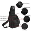 Novemkada Tactical Shoulder Bag,1000D Outdoor Military Molle Sling Backpack Sport Chest Pack Daypack Bags for Camping, Hiking, Trekking, Rover Sling (Black and Black) view 4