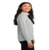 SPORT-TEK Women's PosiCharge Tri-Blend Wicking 1/4-Zip Pullover LST407, Light Grey Heather, Large view 2