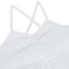 CHICTRY Kids Girls Camisole Ballet Dance Leotard Lyrical Dress with Ruffles Chiffon Skirts White 10-12 Years view 3