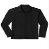 SPORT-TEK Unisex PosiCharge RacerMesh Long Sleeve Polo Black view 1