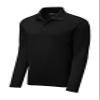 SPORT-TEK Unisex PosiCharge RacerMesh Long Sleeve Polo Black view 2