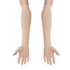 YEAHDOR Women's Ultra-thin Sheer Mesh Golves Transparent Full Finger Opera Evening Party Mittens Elbow Length Nude One Size view 1