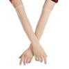 YEAHDOR Women's Ultra-thin Sheer Mesh Golves Transparent Full Finger Opera Evening Party Mittens Elbow Length Nude One Size view 2