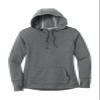 SPORT-TEK Women's PosiCharge Tri-Blend Wicking Fleece Hooded Pullover, Dark Grey Heather, X-Large view 1