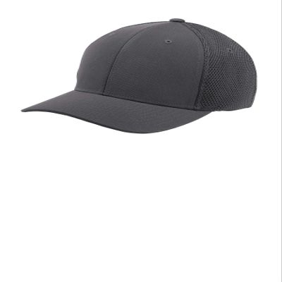 Sport-TEK Unisex Flexfit Air Mesh Back Cap, Graphite/Graphite, Large-X-Large