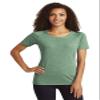 ST PosiCharge Tri-Blend Wicking Scoop Neck Raglan Tee M Forest Green Heather view 1