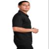 SPORT-TEK Unisex PosiCharge RacerMesh Pocket Polo Black view 2