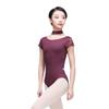 118141038 Halter Short Sleeve Dance Leotards Lace Nice Back Ballet leotards (M 165, Wine) view 2