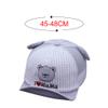 Unisex Children Cotton Mesh Baseball Cap Sun Cap Adjustable Sports Hat Bear Embroidery Dome Cap With Ears For Boys Girls Grey view 2